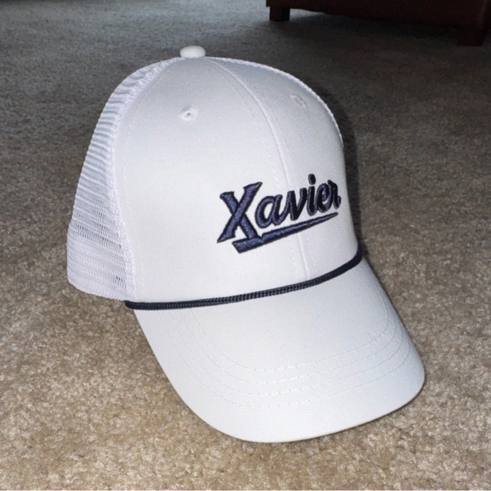 Xavier Musketeers Mesh Hat White Navy